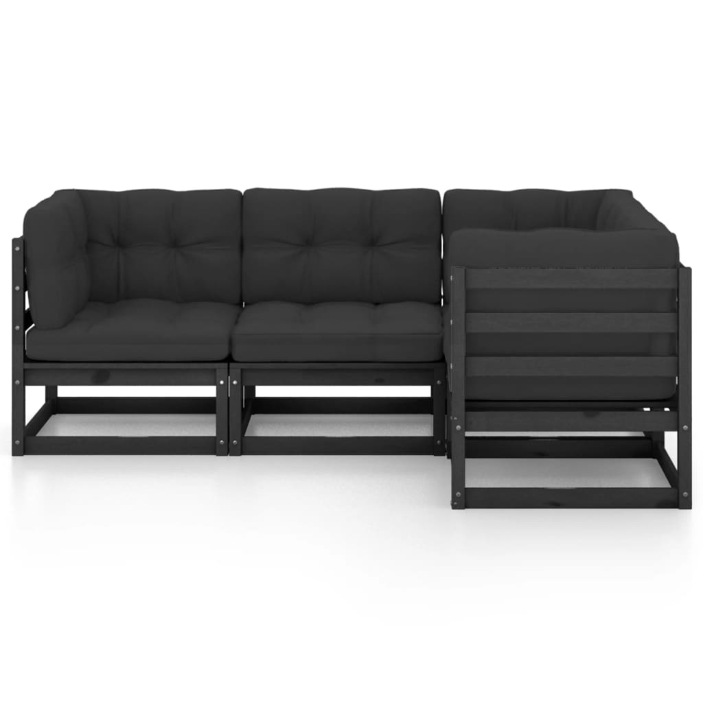 Hagesofagruppe med puter 4 deler heltre furu