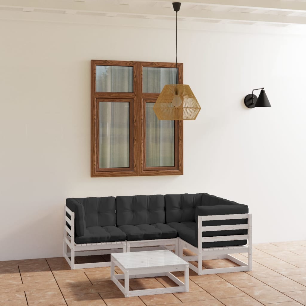 Hagesofagruppe med puter 5 deler heltre furu
