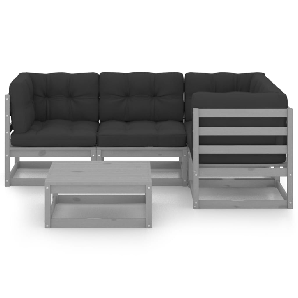 Hagesofagruppe med puter 5 deler heltre furu