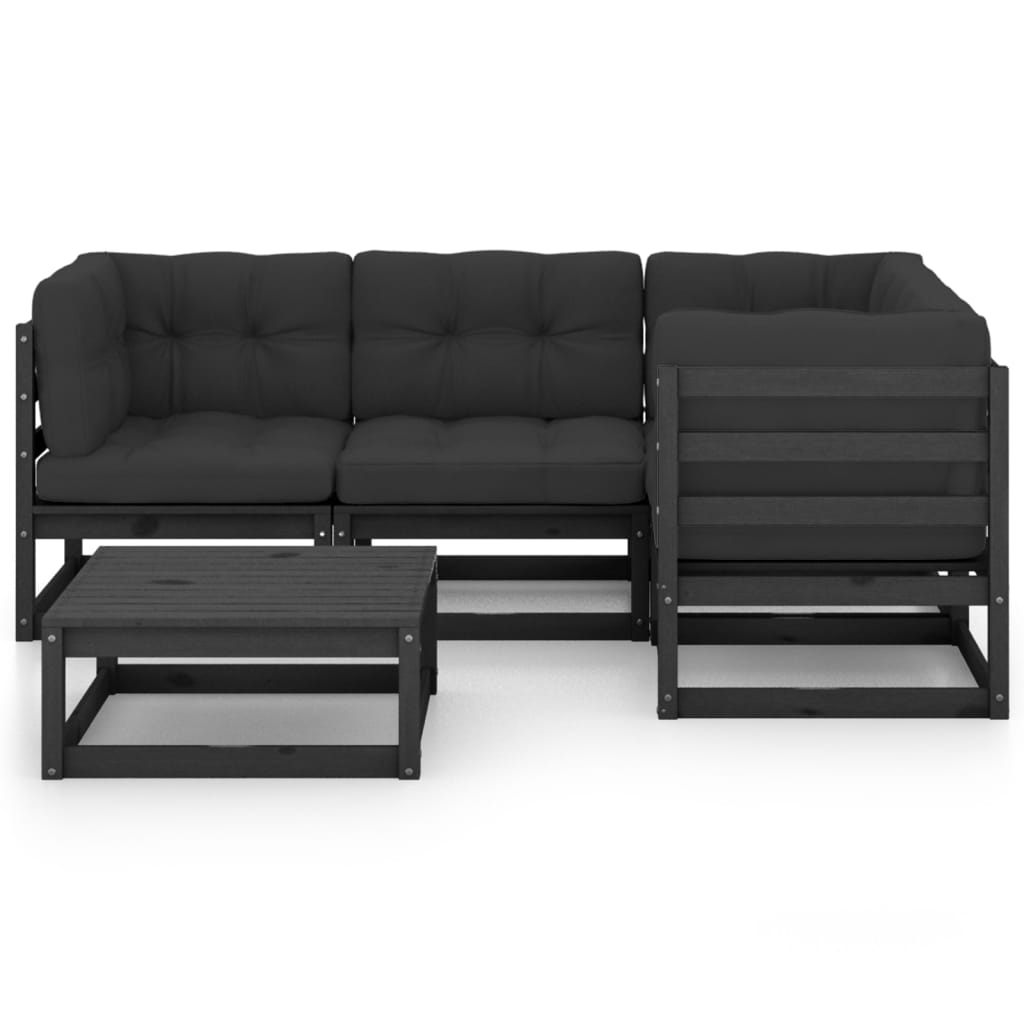 Hagesofagruppe med puter 5 deler heltre furu