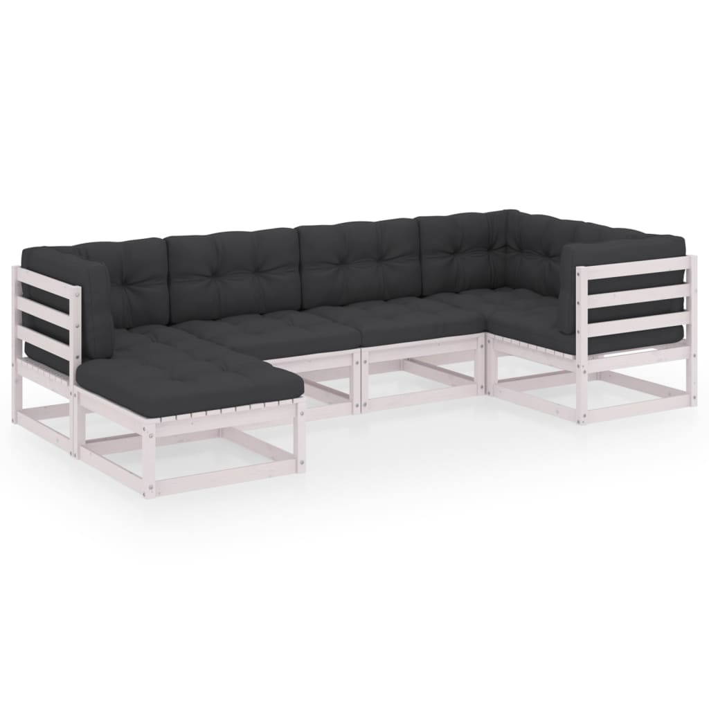 Hagesofagruppe med puter 6 deler heltre furu