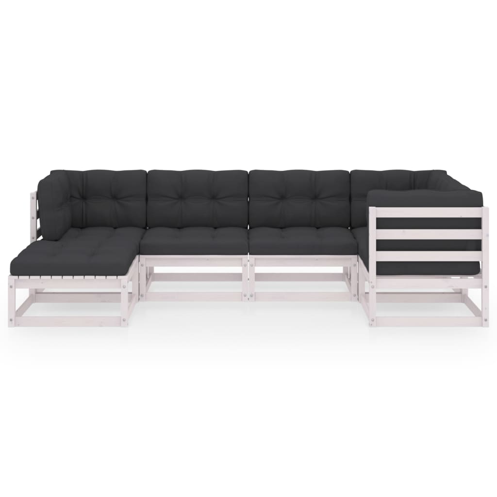 Hagesofagruppe med puter 6 deler heltre furu