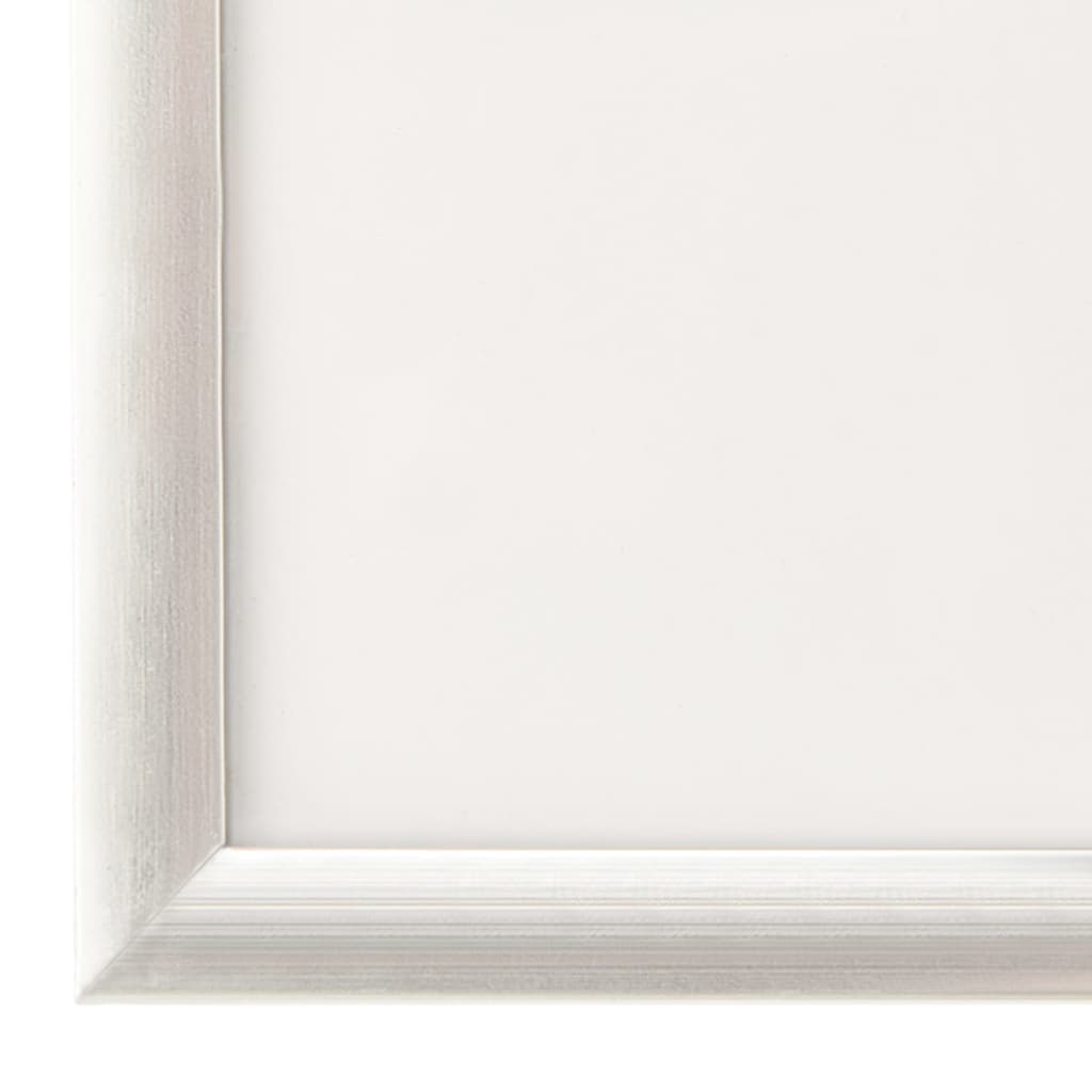 Fotorammekollasje for vegg eller bord 3 stk sølv 70x90 cm MDF