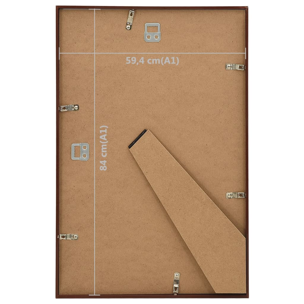 Fotorammekollasje 3 stk for vegg/bord 59,4x84 cm MDF bronse