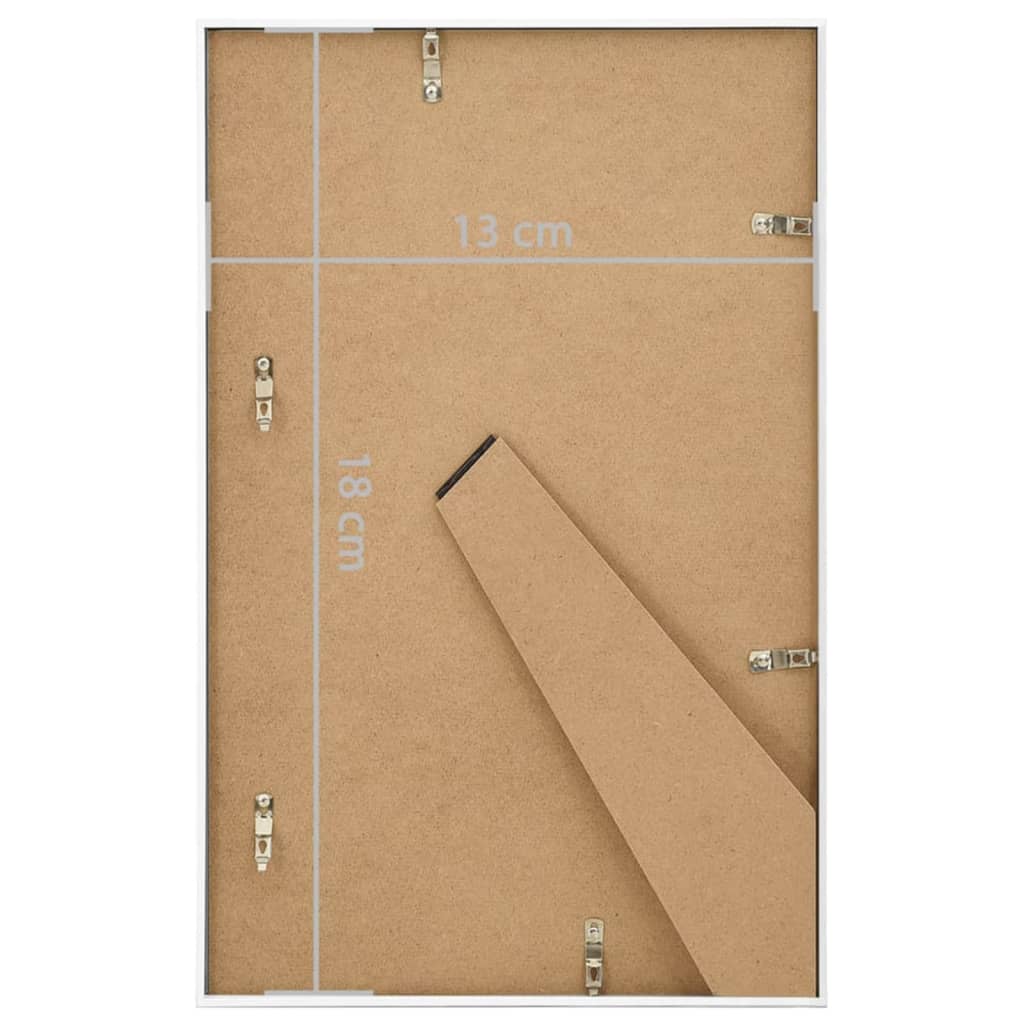 Fotorammekollasje for bord 3 stk hvit 13x18 cm MDF