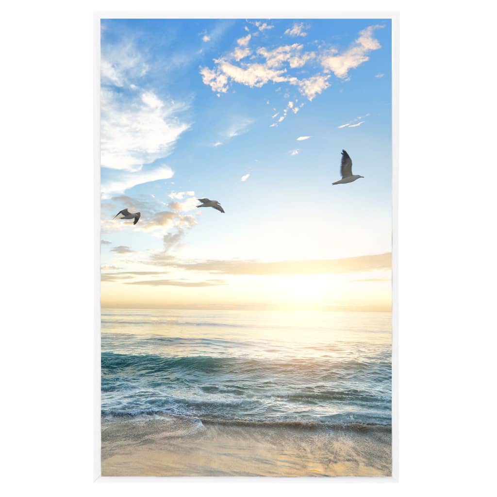 Fotorammekollasje for vegg eller bord 5 stk hvit 13x18 cm MDF