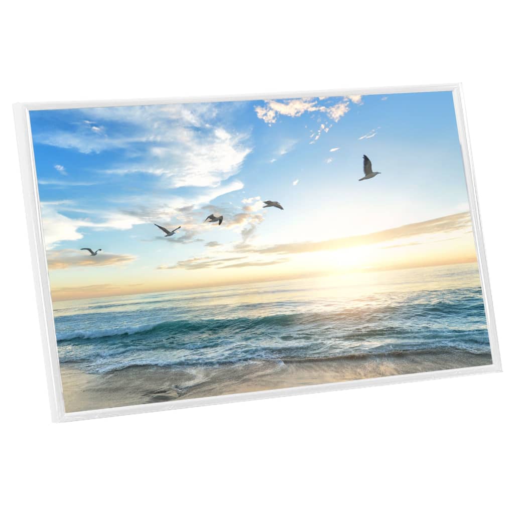 Fotorammekollasje for vegg eller bord 5 stk hvit 13x18 cm MDF