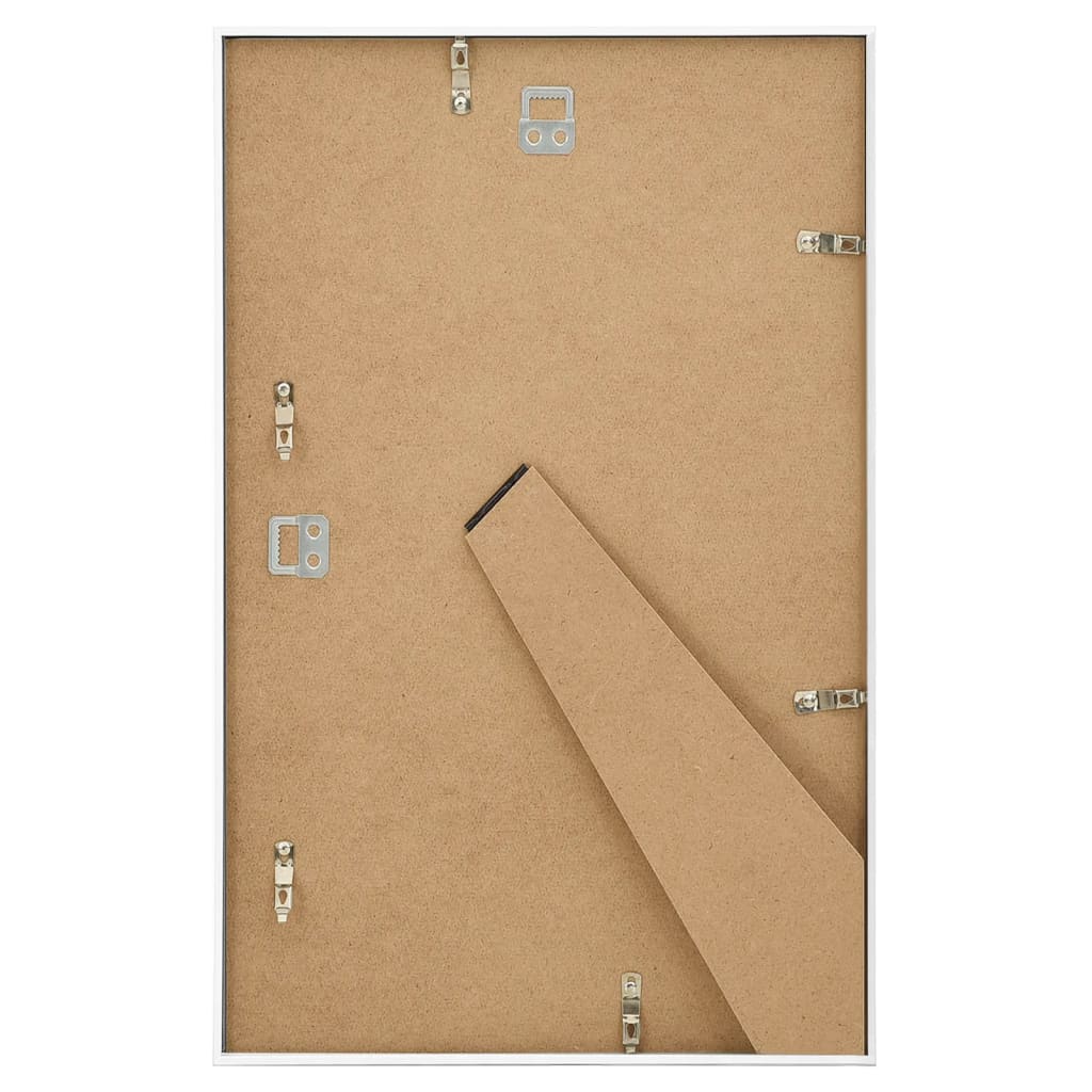Fotorammekollasje for vegg eller bord 5 stk hvit 13x18 cm MDF