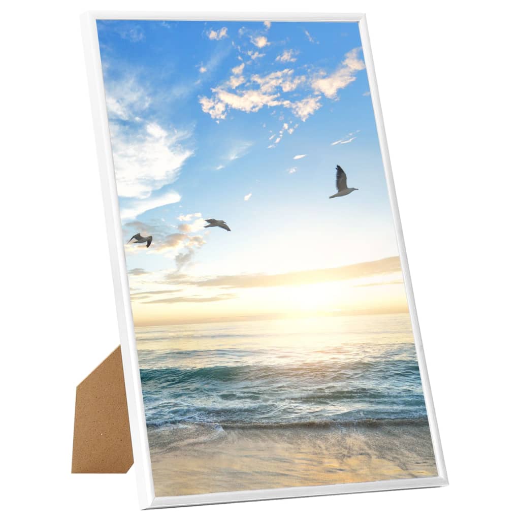 Fotorammekollasje for bord 5 stk hvit 21x29,7 cm MDF