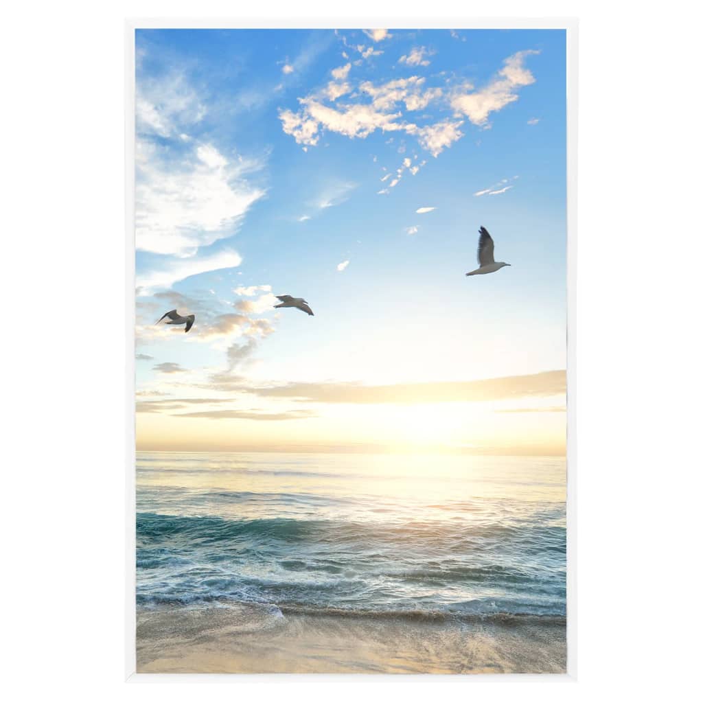 Fotorammekollasje for bord 5 stk hvit 21x29,7 cm MDF