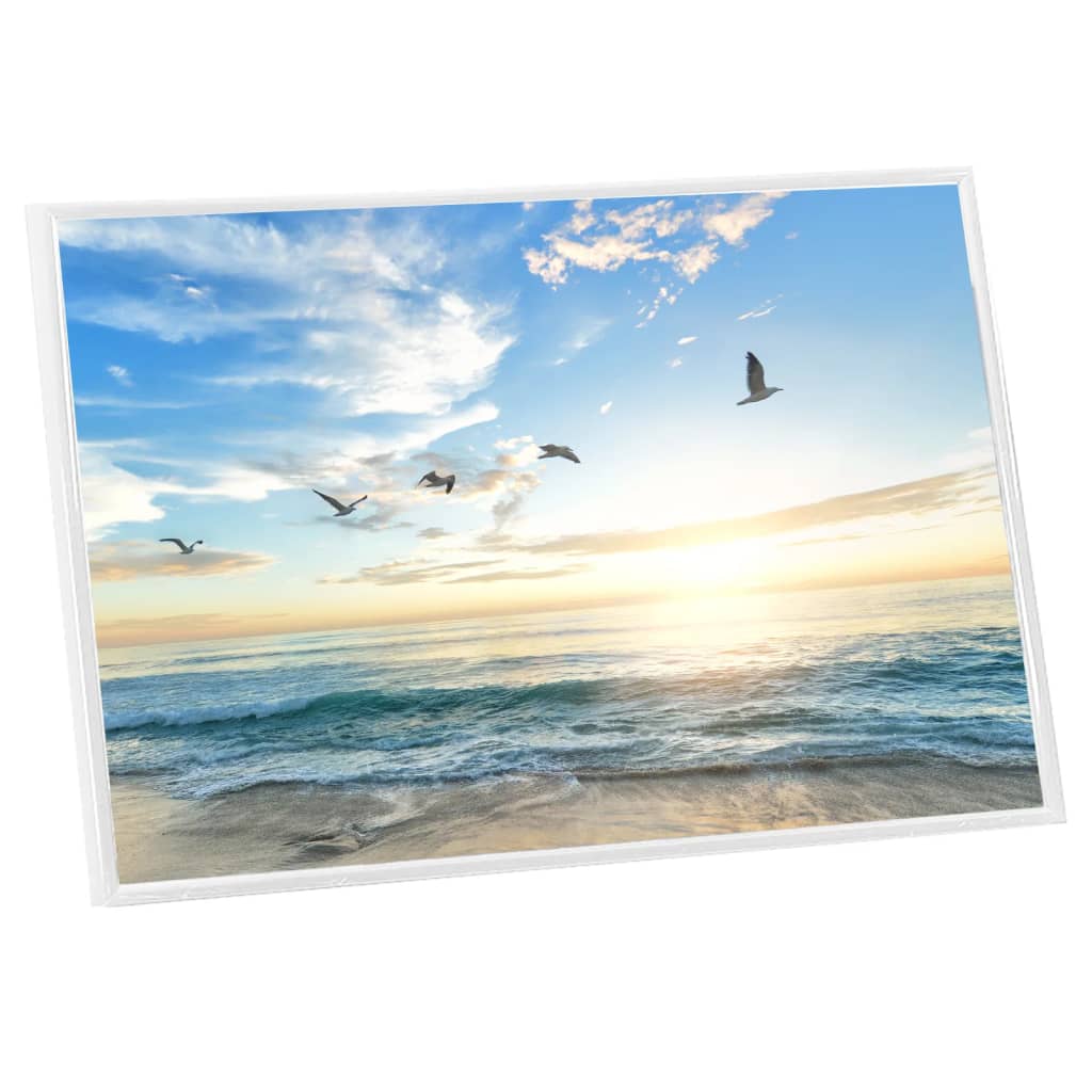 Fotorammekollasje for bord 5 stk hvit 21x29,7 cm MDF