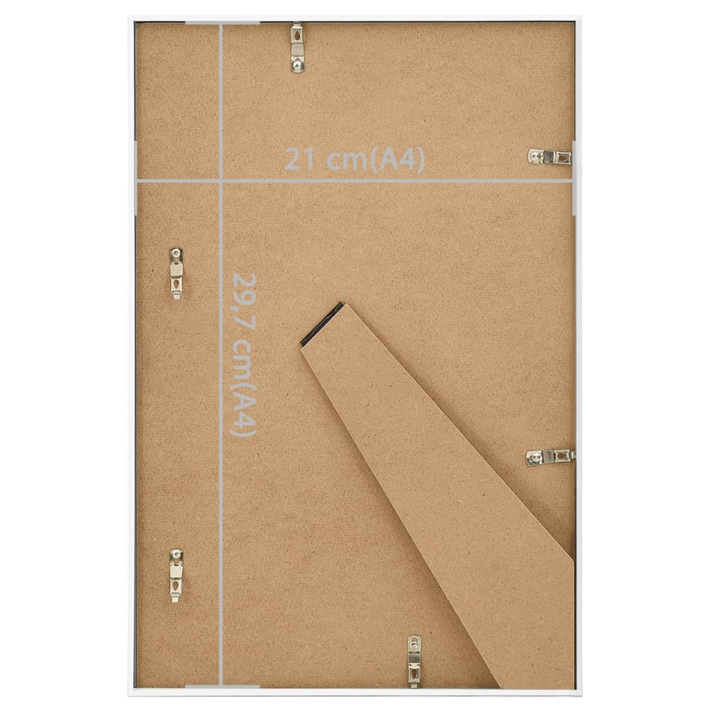 Fotorammekollasje for bord 5 stk hvit 21x29,7 cm MDF