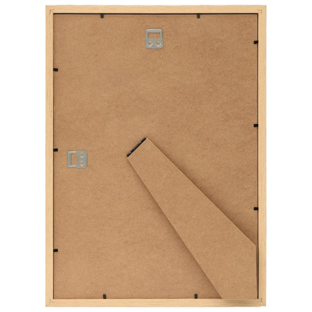 Fotorammekollasje for vegg eller bord 5 stk 70x90 cm lys eik