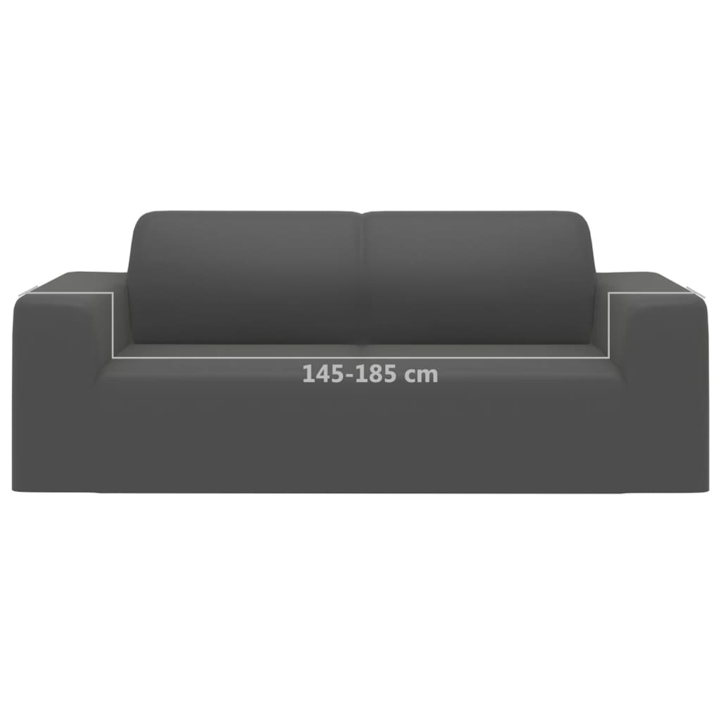 2-seters sofaovertrekk polyester antrasitt