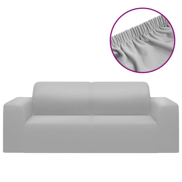 2-seters sofaovertrekk polyester grå