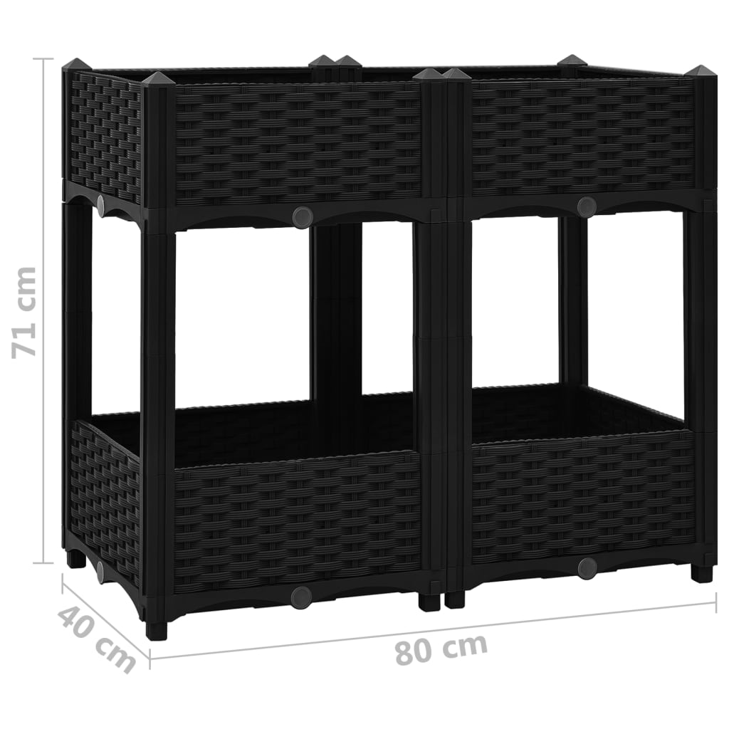 Høybed 80x40x71 cm polypropylen