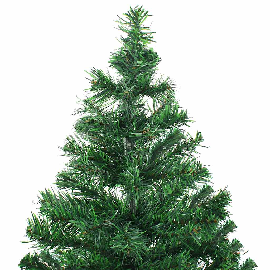 Forhåndsbelyst kunstig juletre med kulesett 210 cm 910 grener