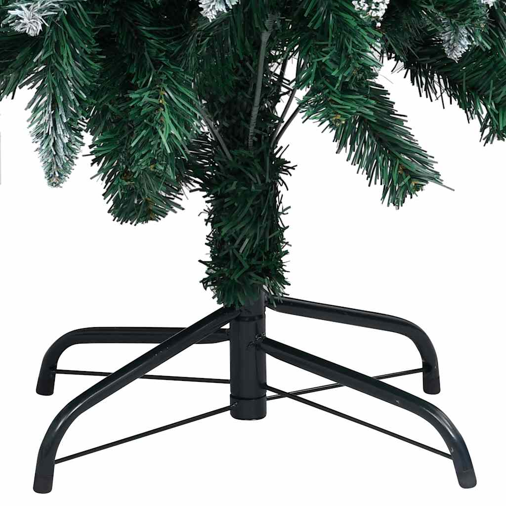 Forhåndsbelyst kunstig juletre med kulesett og kongler 210 cm