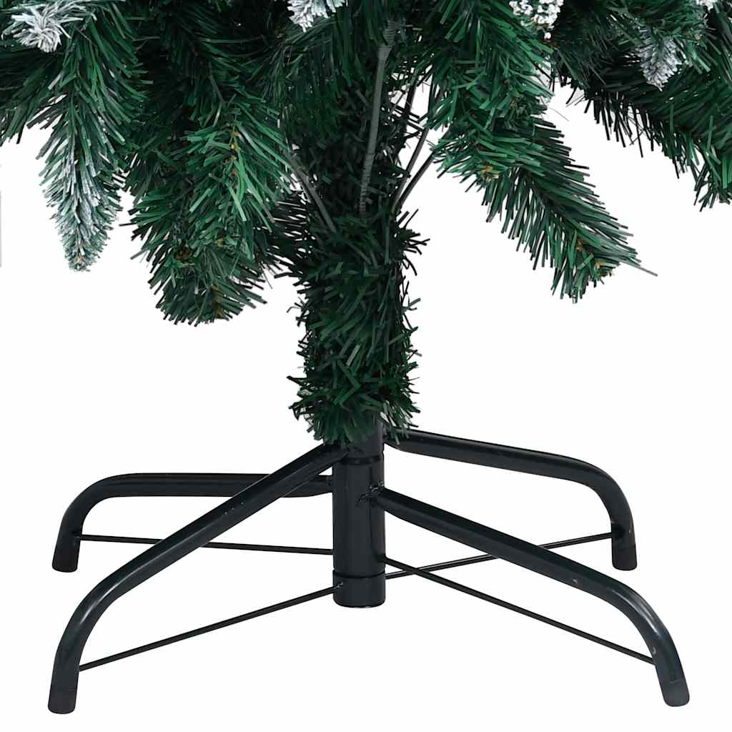 Forhåndsbelyst kunstig juletre med kulesett og kongler 240 cm