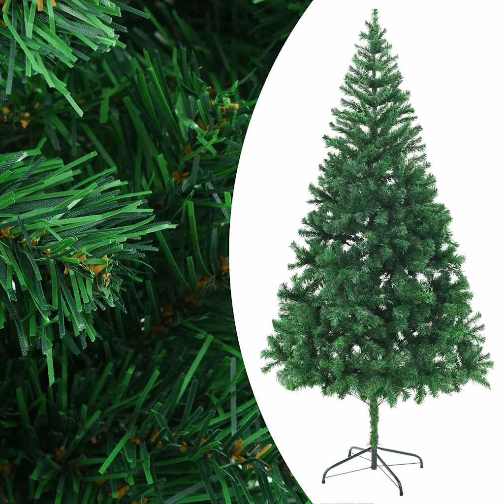 Forhåndsbelyst kunstig juletre med kulesett 210 cm 910 grener