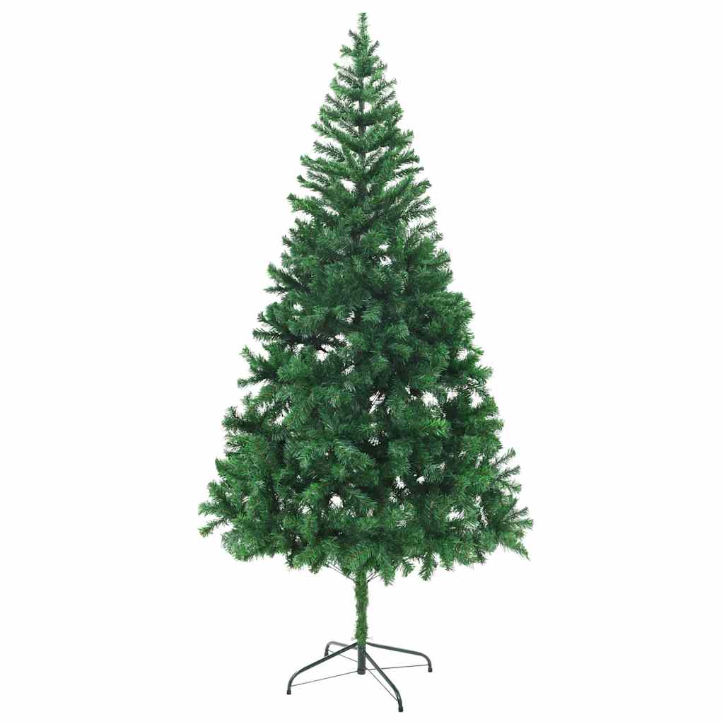 Forhåndsbelyst kunstig juletre med kulesett 210 cm 910 grener