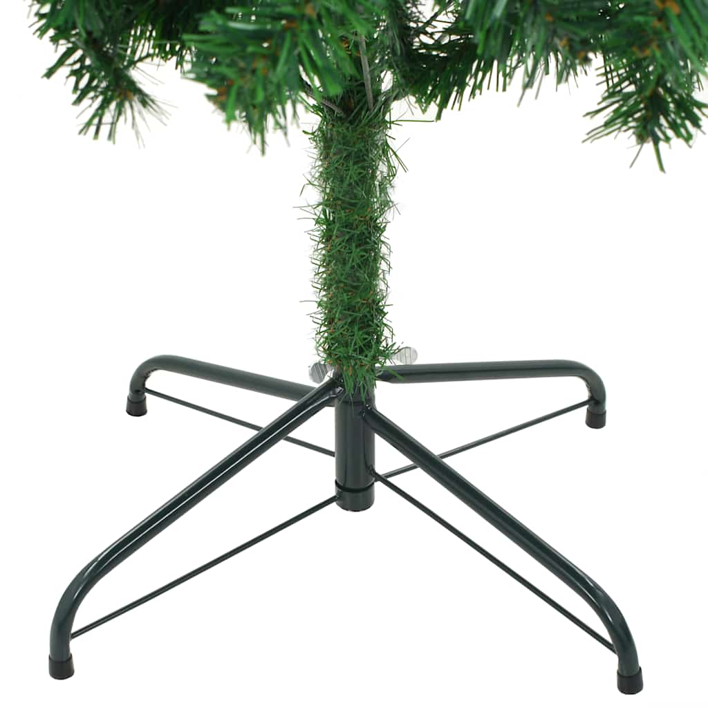 Forhåndsbelyst kunstig juletre med kulesett 210 cm 910 grener