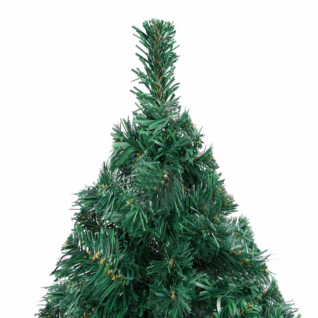 Forhåndsbelyst kunstig juletre med kulesett grønn 120 cm PVC
