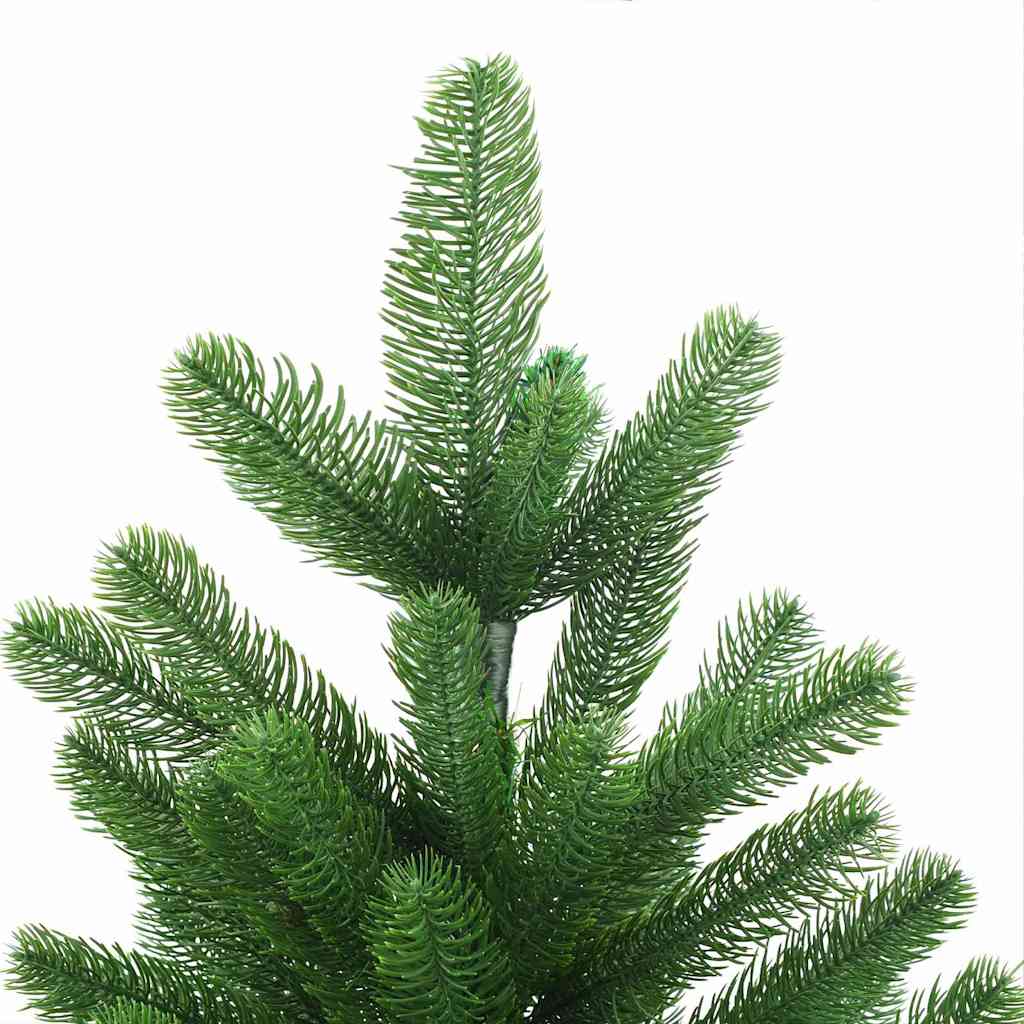 Forhåndsbelyst kunstig juletre med kulesett 210 cm grønn