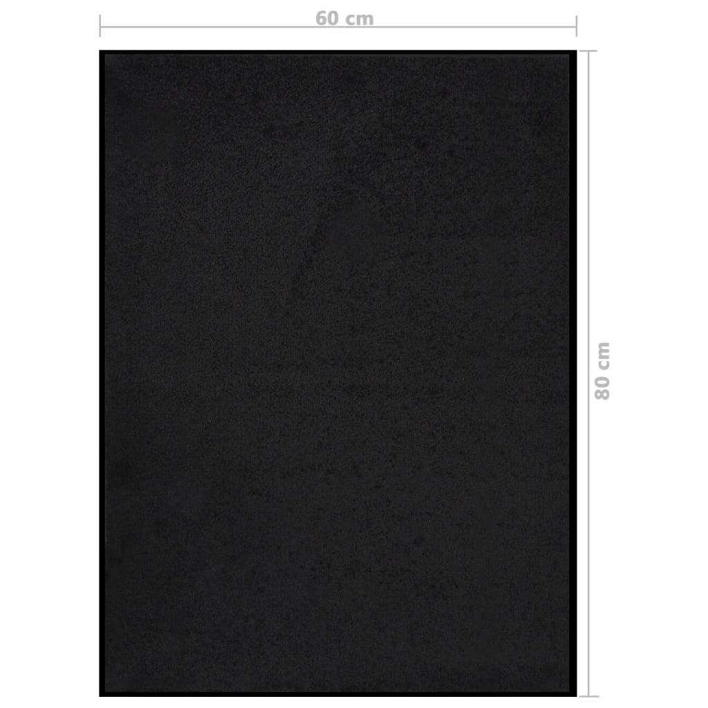Dørmatte svart 60x80 cm