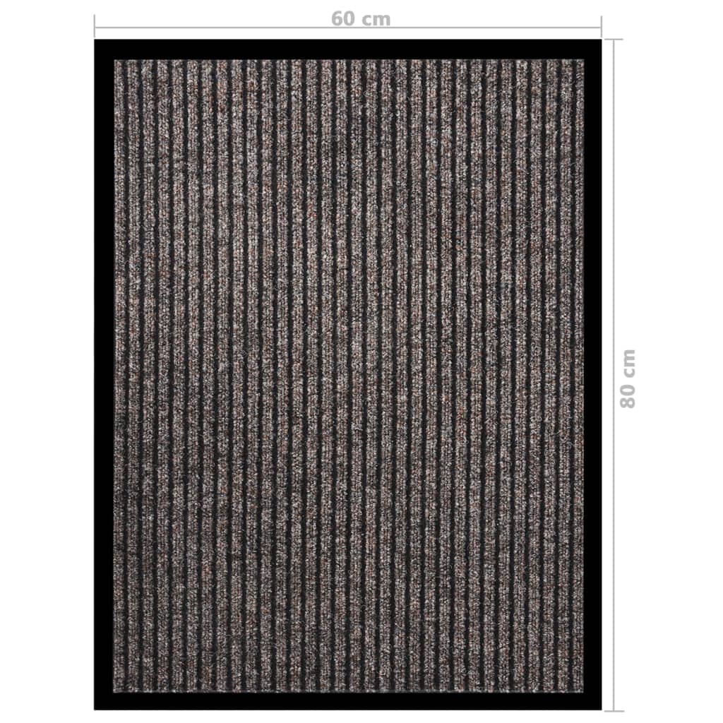 Dørmatte stripet beige 60x80 cm
