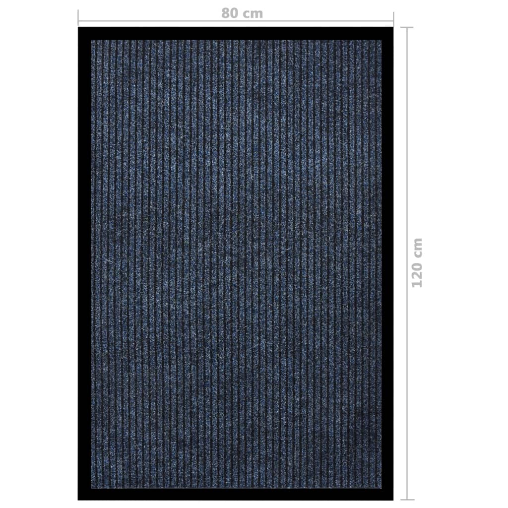 Dørmatte stripet blå 80x120 cm