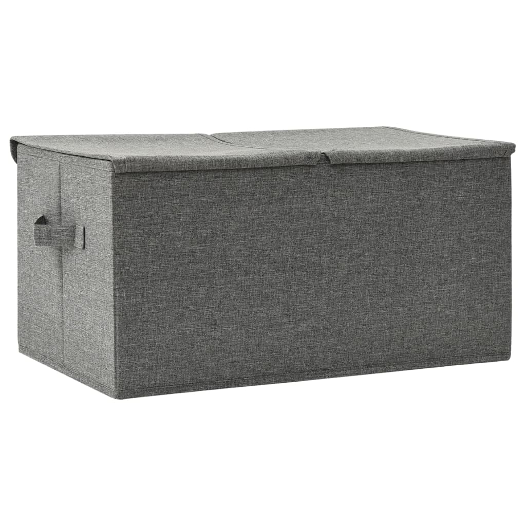 Oppbevaringsboks stoff 50x30x25 cm antrasitt