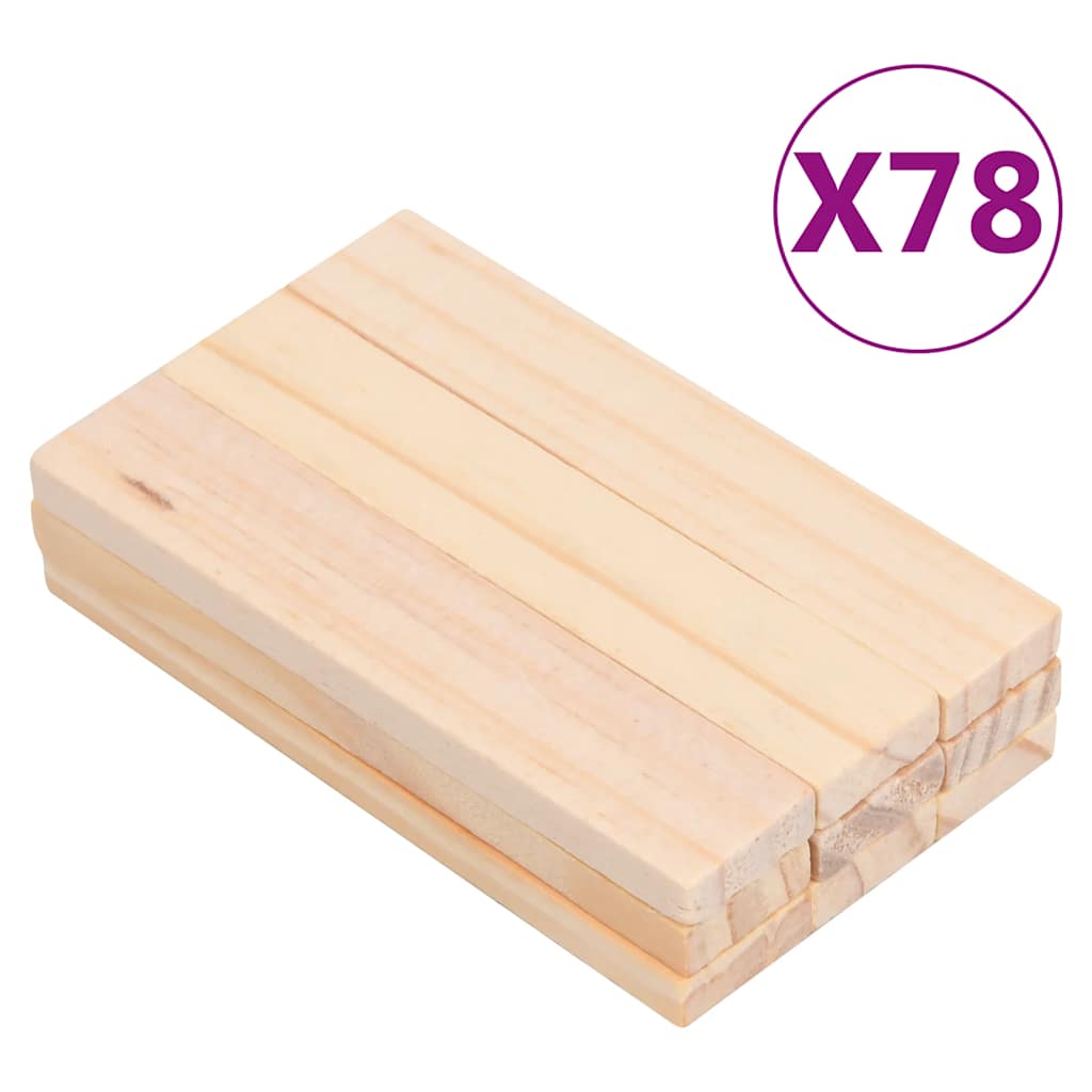 Byggekloss sett 150 stk i heltre furu malt