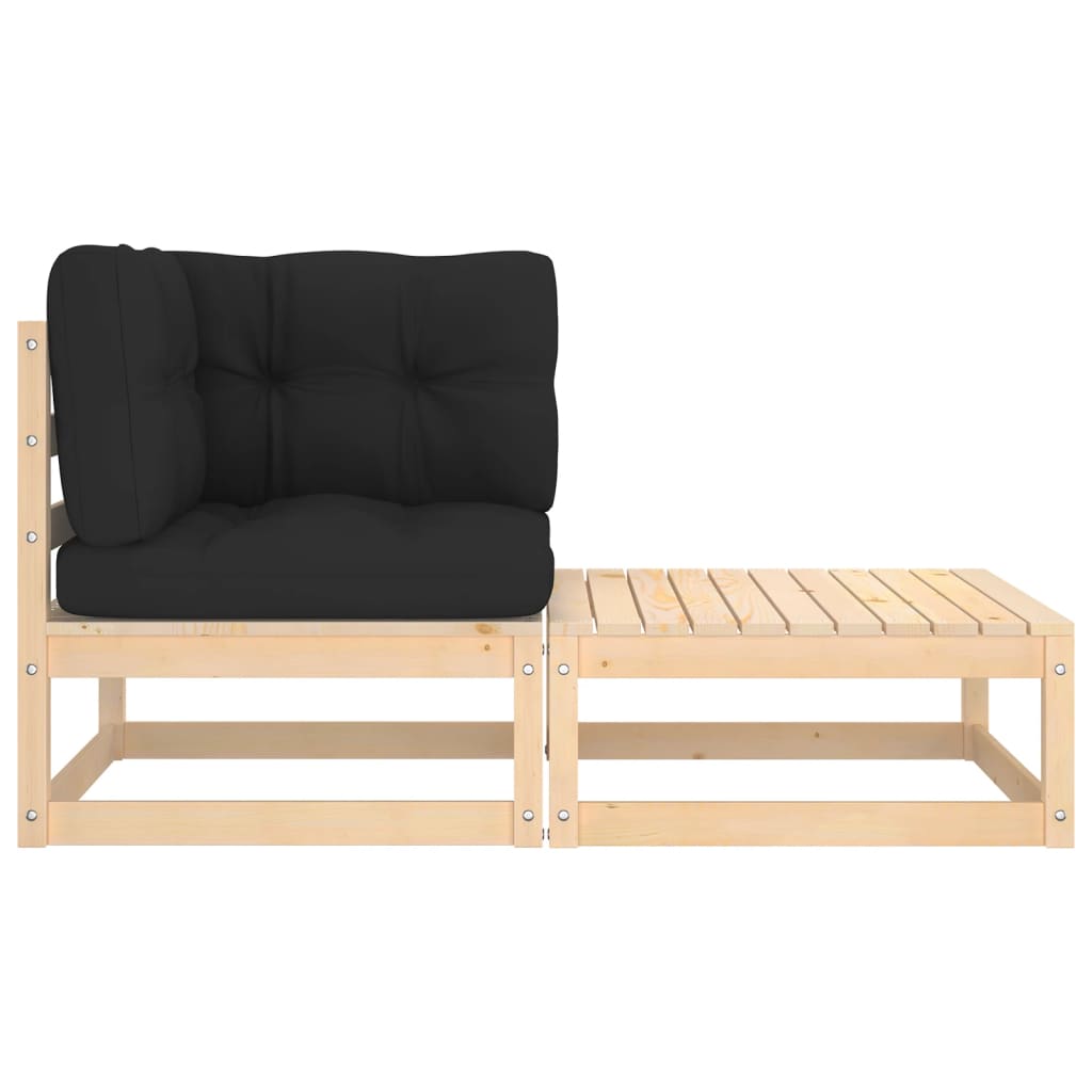 Hagesofagruppe med puter 2 deler heltre furu