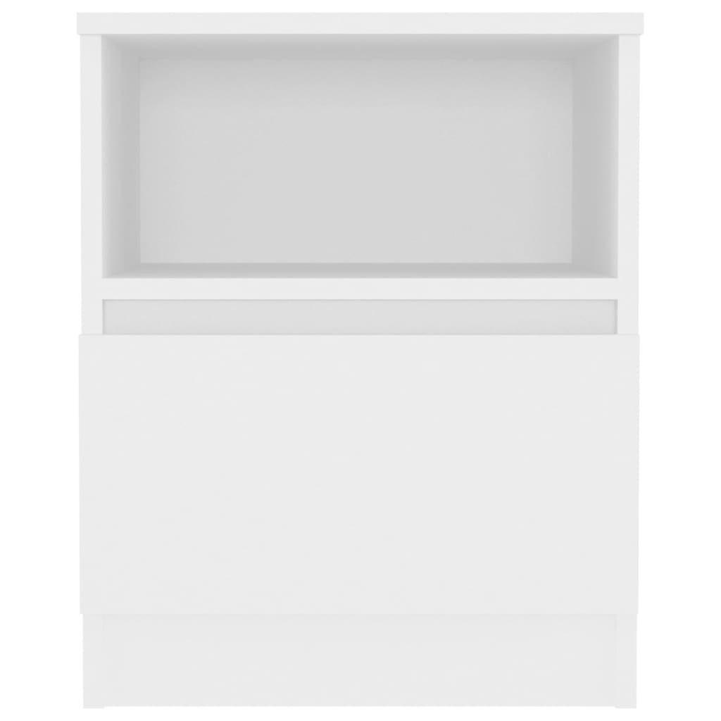 Nattbord 2 stk hvit 40x40x50 cm sponplate