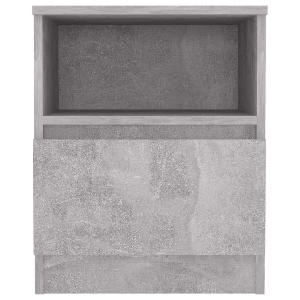 Nattbord 2 stk betonggrå 40x40x50 cm sponplate