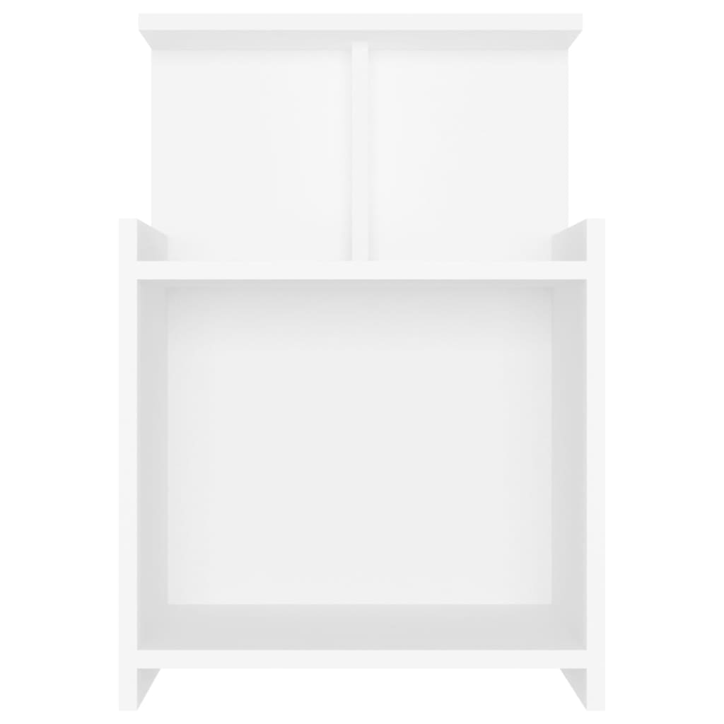 Nattbord 2 stk hvit 40x35x60 cm sponplate