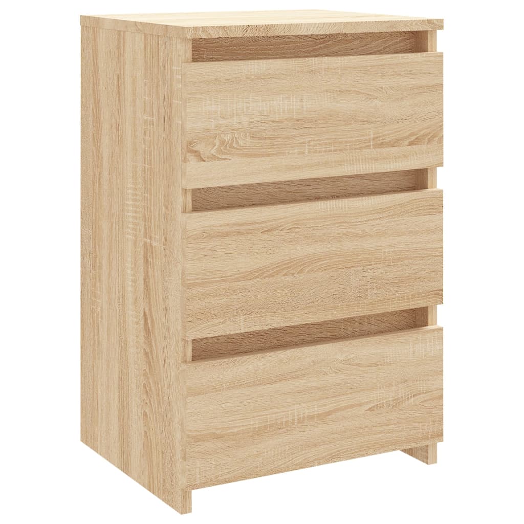 Nattbord 2 stk sonoma eik 40x35x62,5 cm sponplate