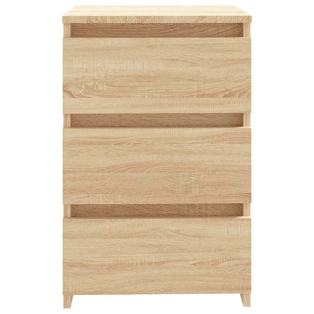 Nattbord 2 stk sonoma eik 40x35x62,5 cm sponplate