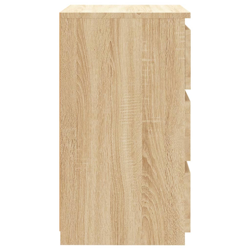 Nattbord 2 stk sonoma eik 40x35x62,5 cm sponplate