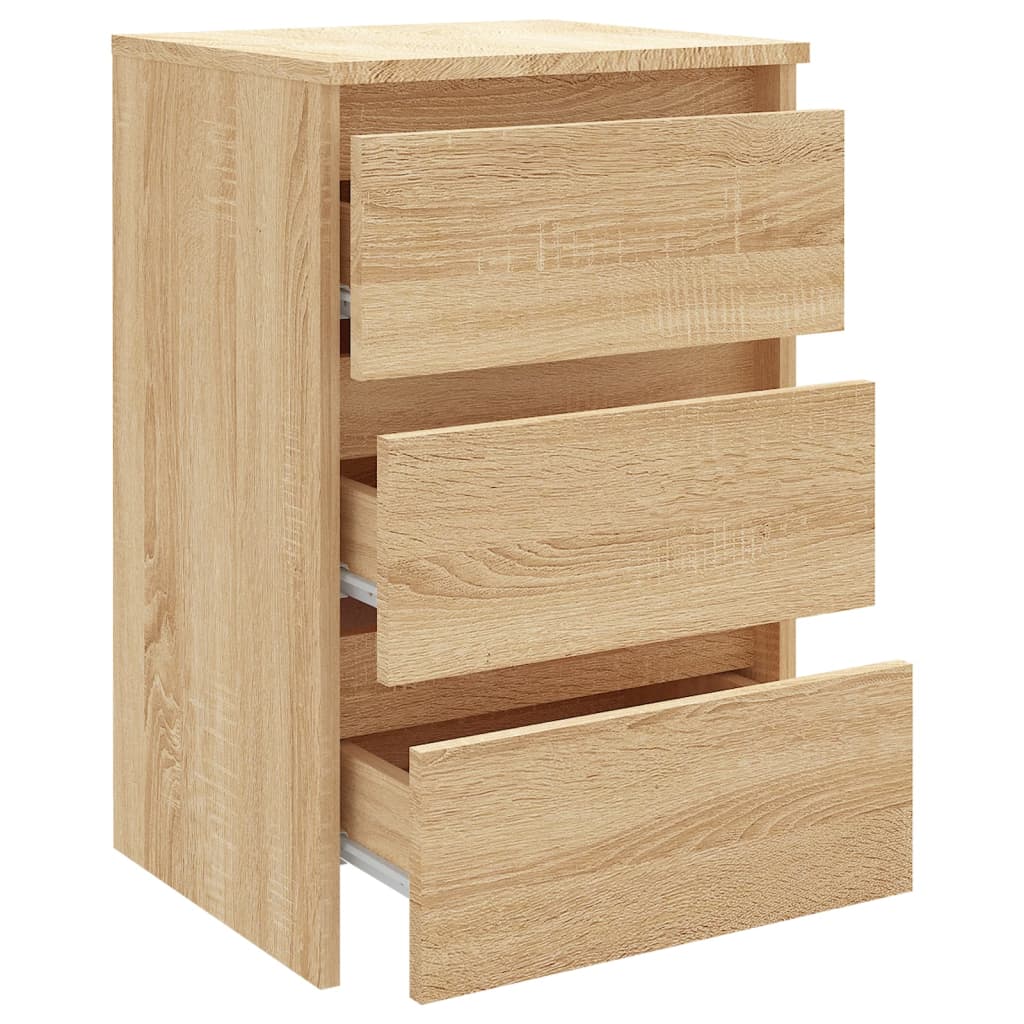 Nattbord 2 stk sonoma eik 40x35x62,5 cm sponplate