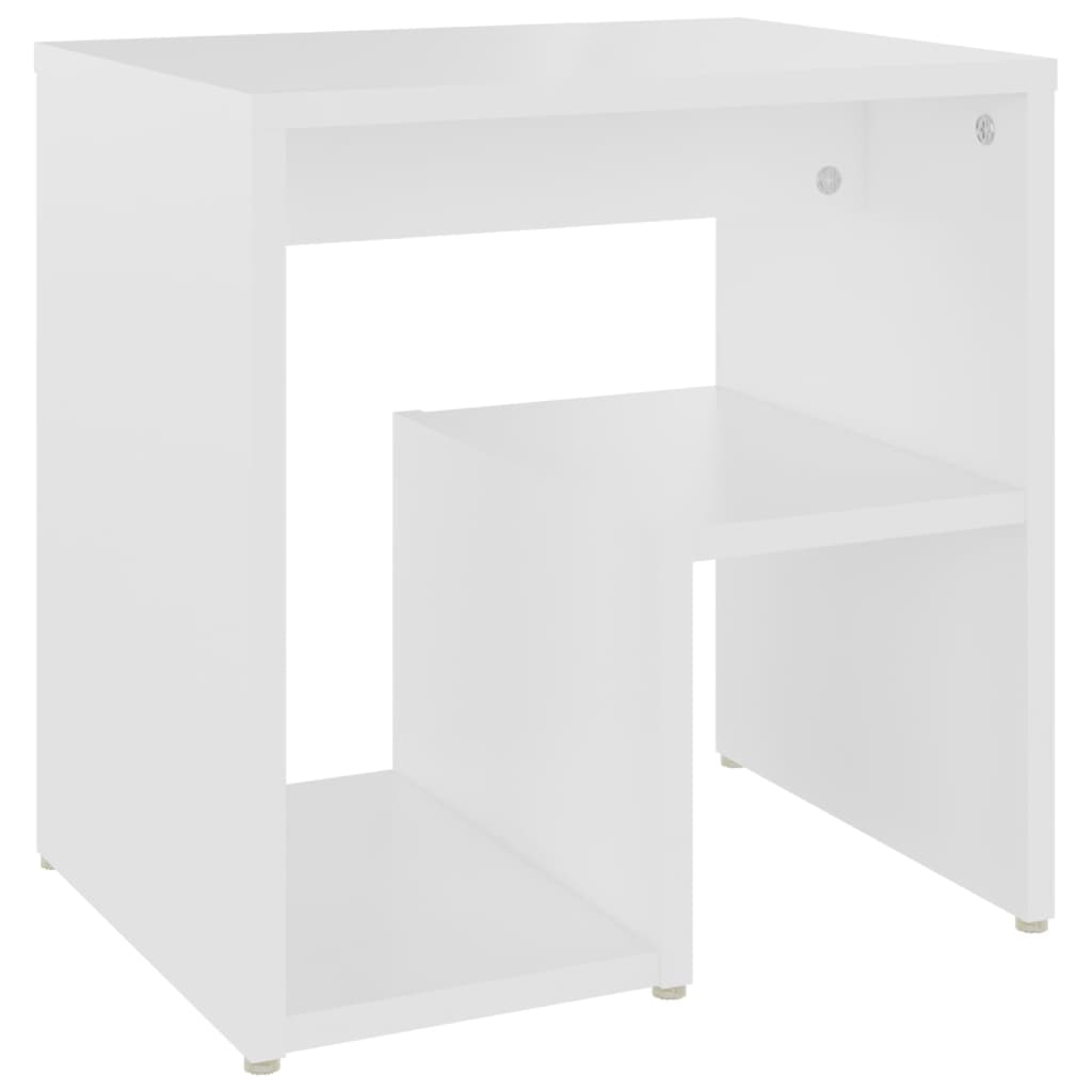 Nattbord 2 stk hvit 40x30x40 cm sponplate