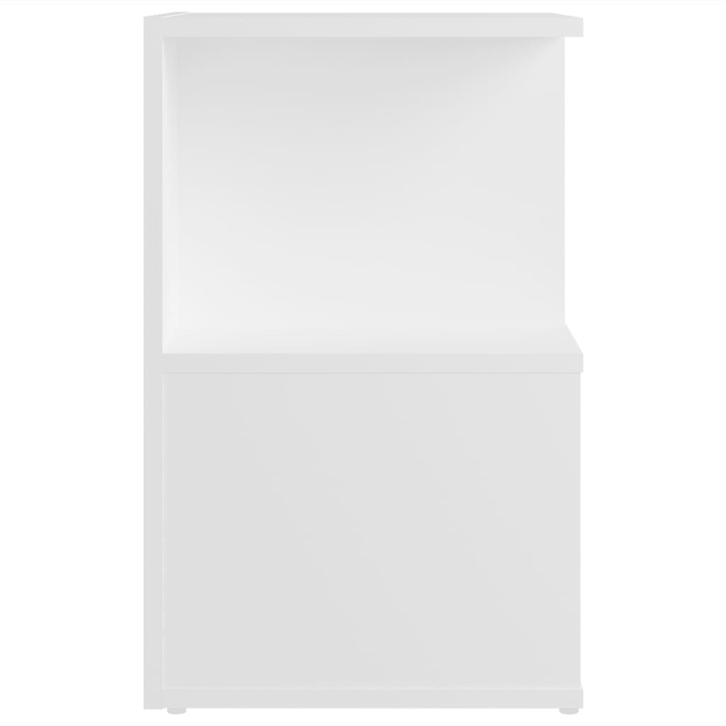 Nattbord 2 stk hvit 35x35x55 cm sponplate