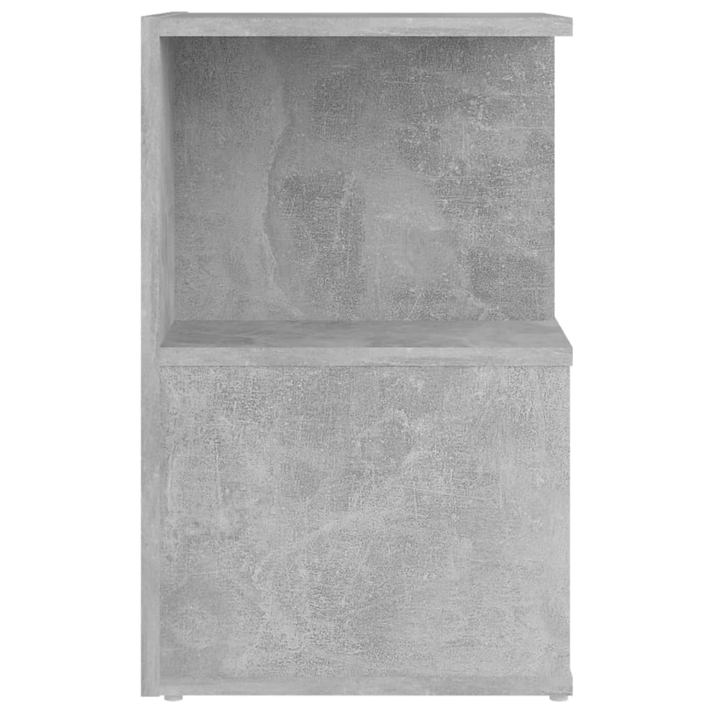 Nattbord 2 stk betonggrå 35x35x55 cm sponplate