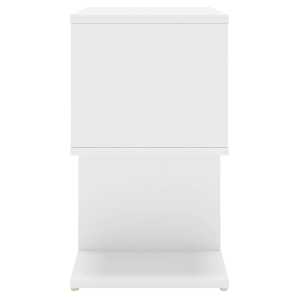 Nattbord 2 stk hvit 50x30x51,5 cm sponplate
