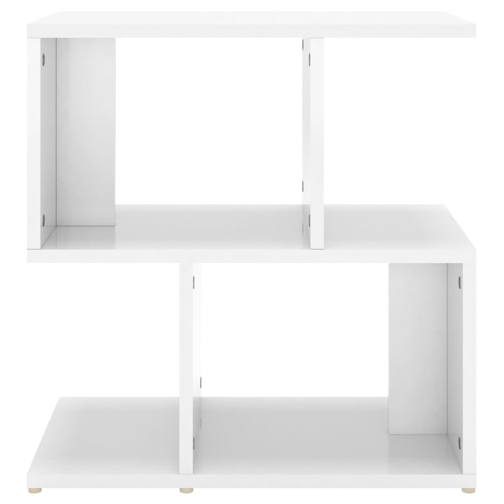 Nattbord 2 stk høyglans hvit 50x30x51,5 cm sponplate