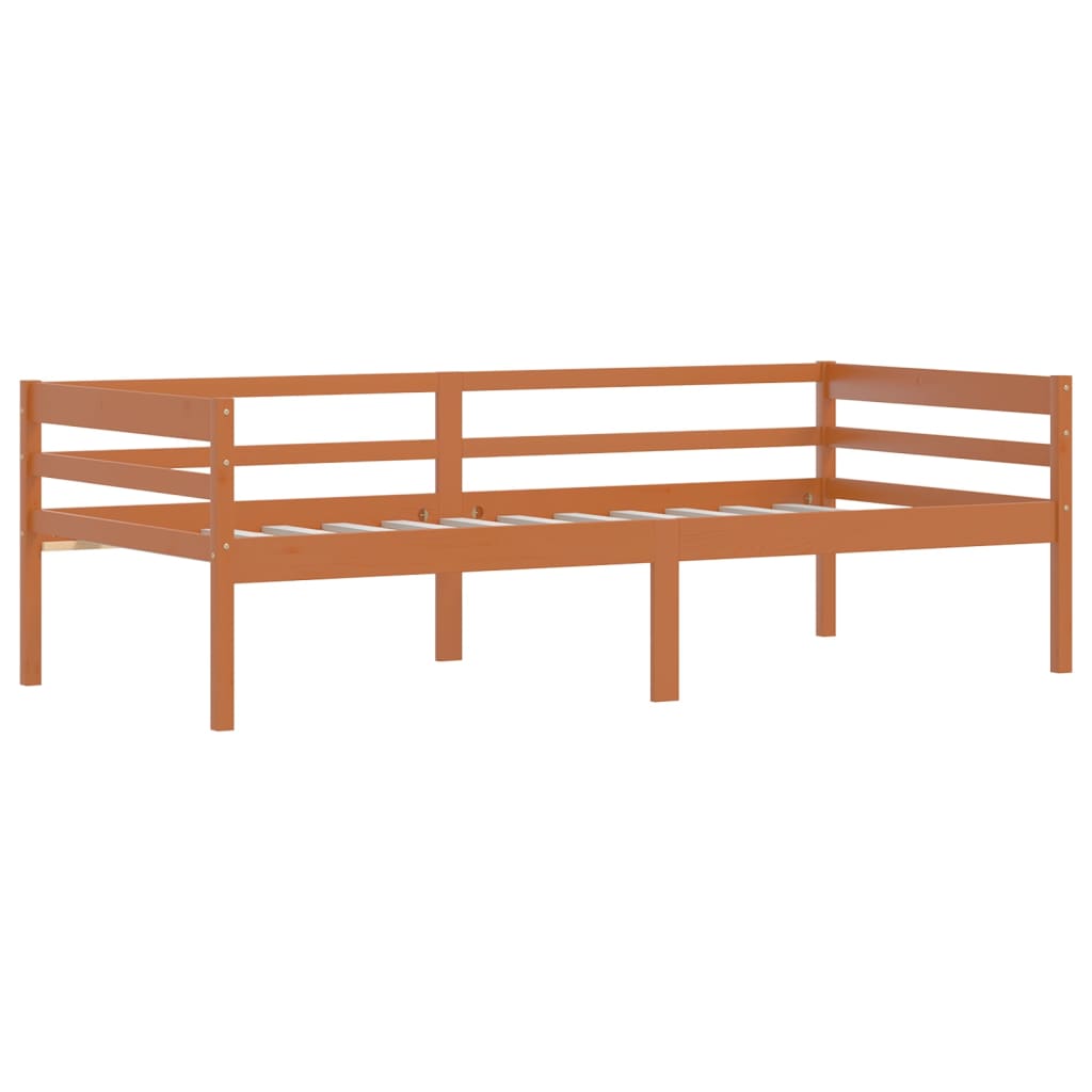 Sengeramme honningbrun heltre furu 90x200 cm