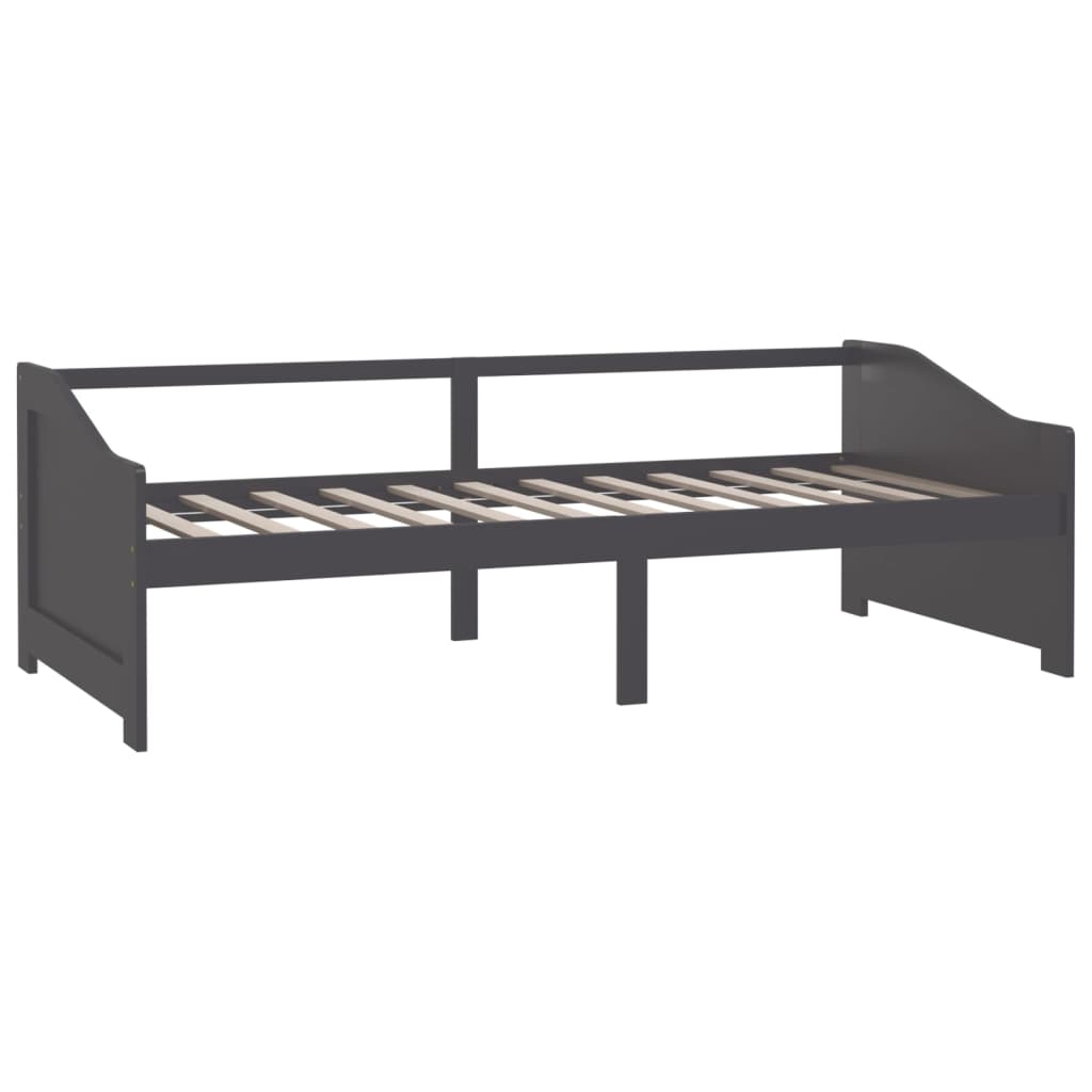 Sengeramme 3 seter heltre furu 90x200 cm mørkegrå