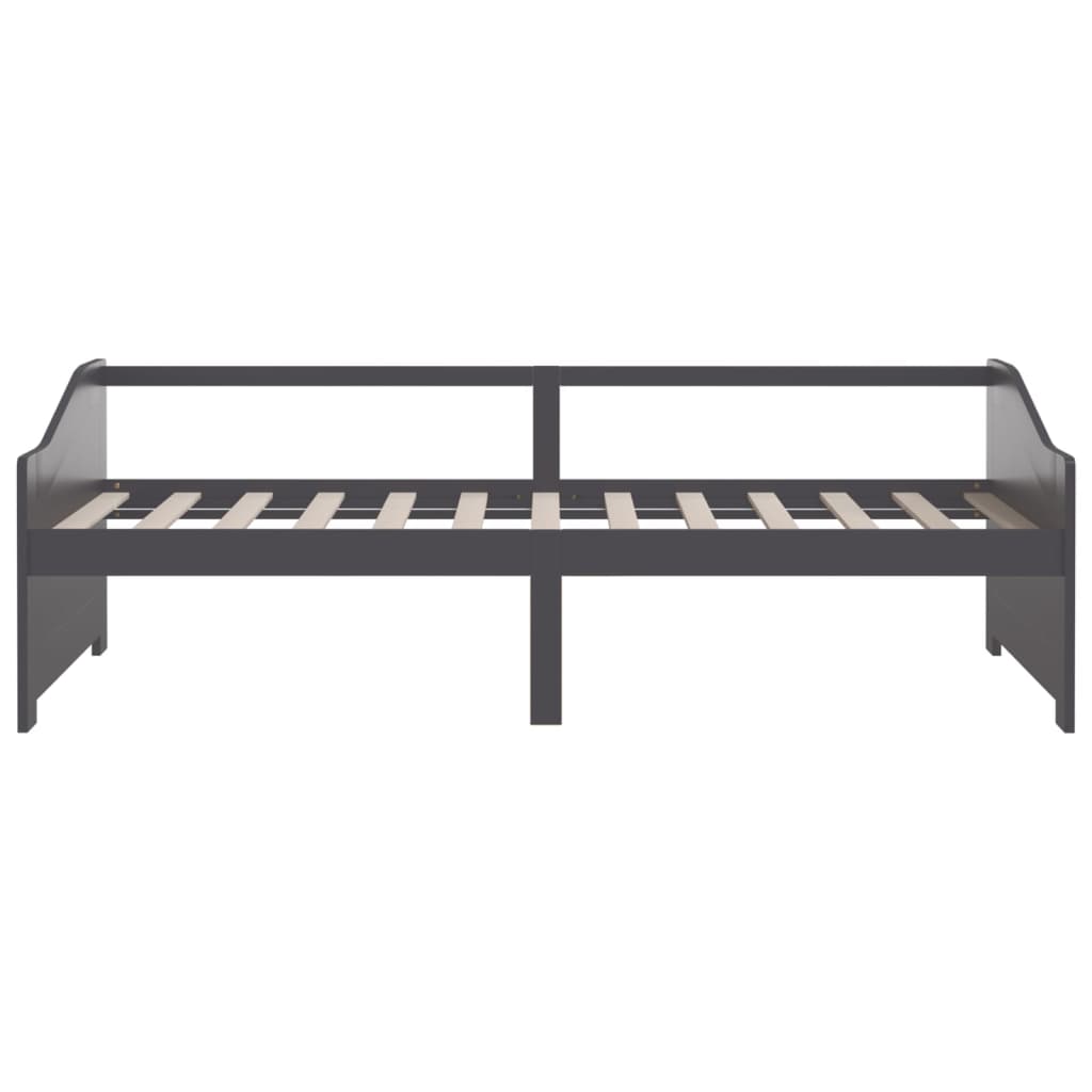 Sengeramme 3 seter heltre furu 90x200 cm mørkegrå