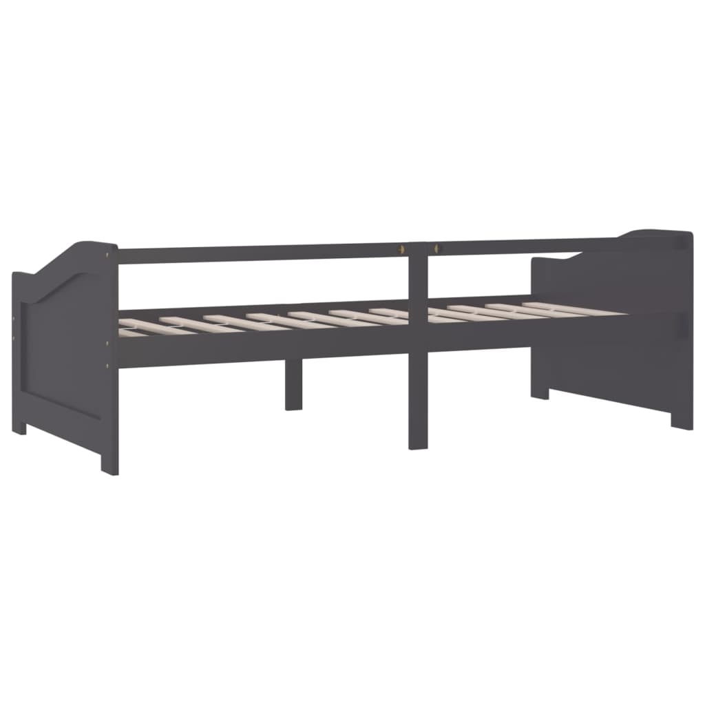 Sengeramme 3 seter heltre furu 90x200 cm mørkegrå